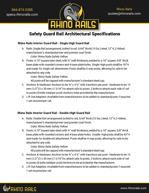 Guardrail Architectural Specs