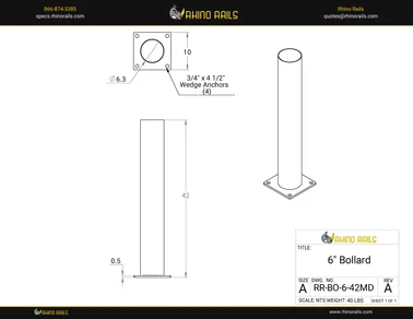 RR-BO-6-42MD - Product Detail Drawing