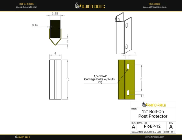 RR-BP-12 - Product Detail Drawing