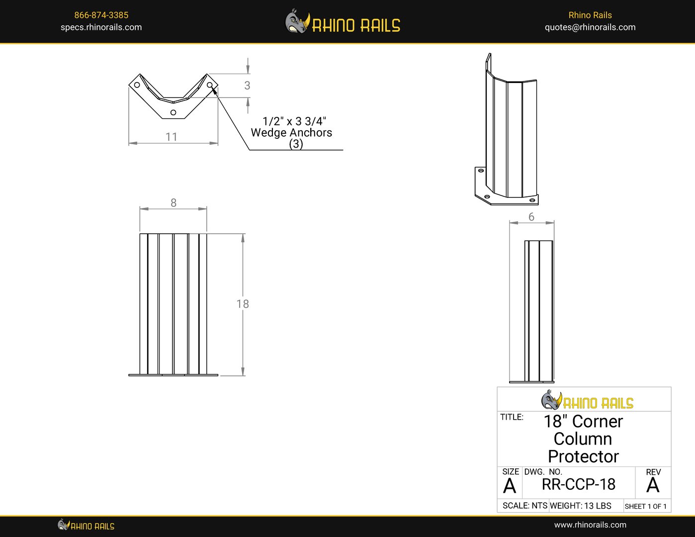 RR-CCP18 - Product Detail Drawing