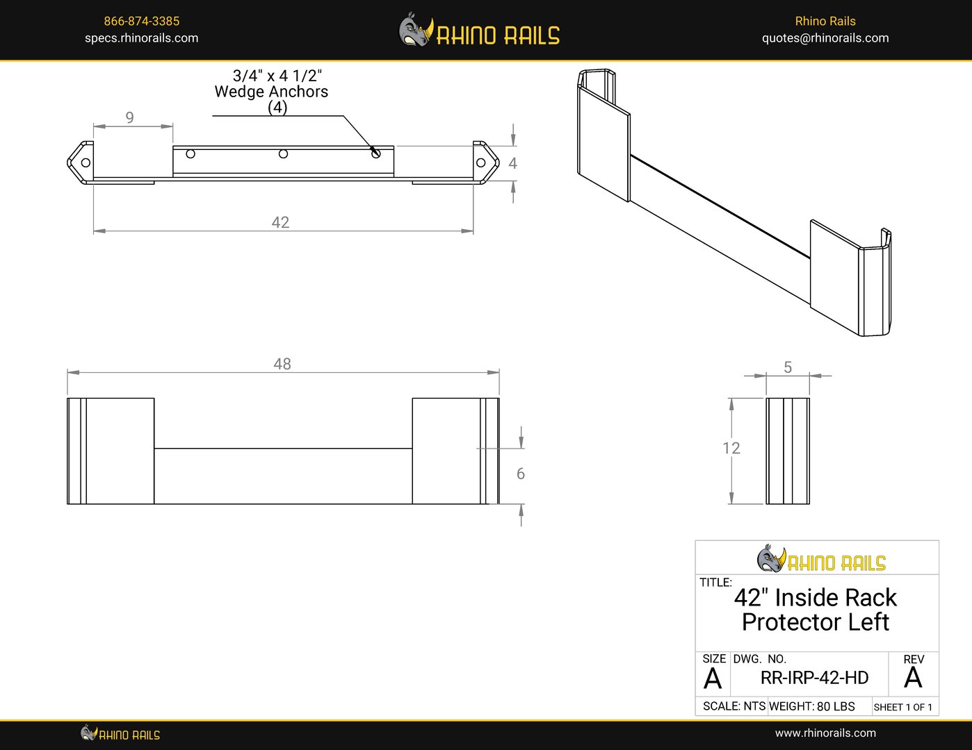 RR-IRP-42-HD - Product Detail Drawing