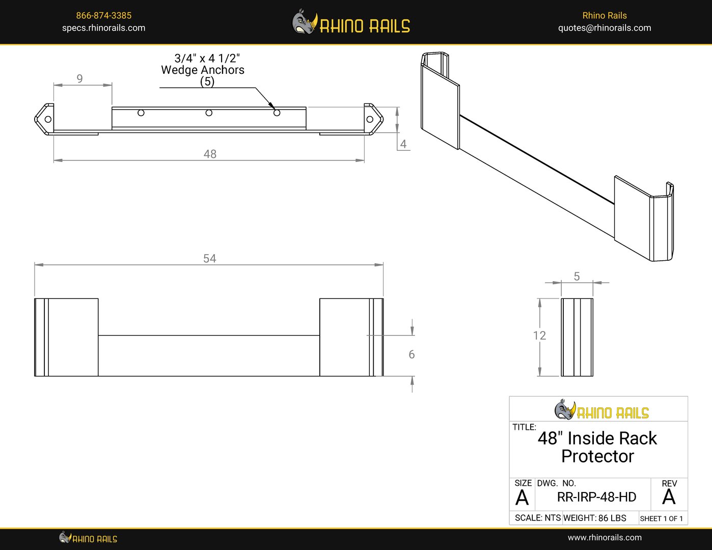 RR-IRP-48-HD - Product Detail Drawing
