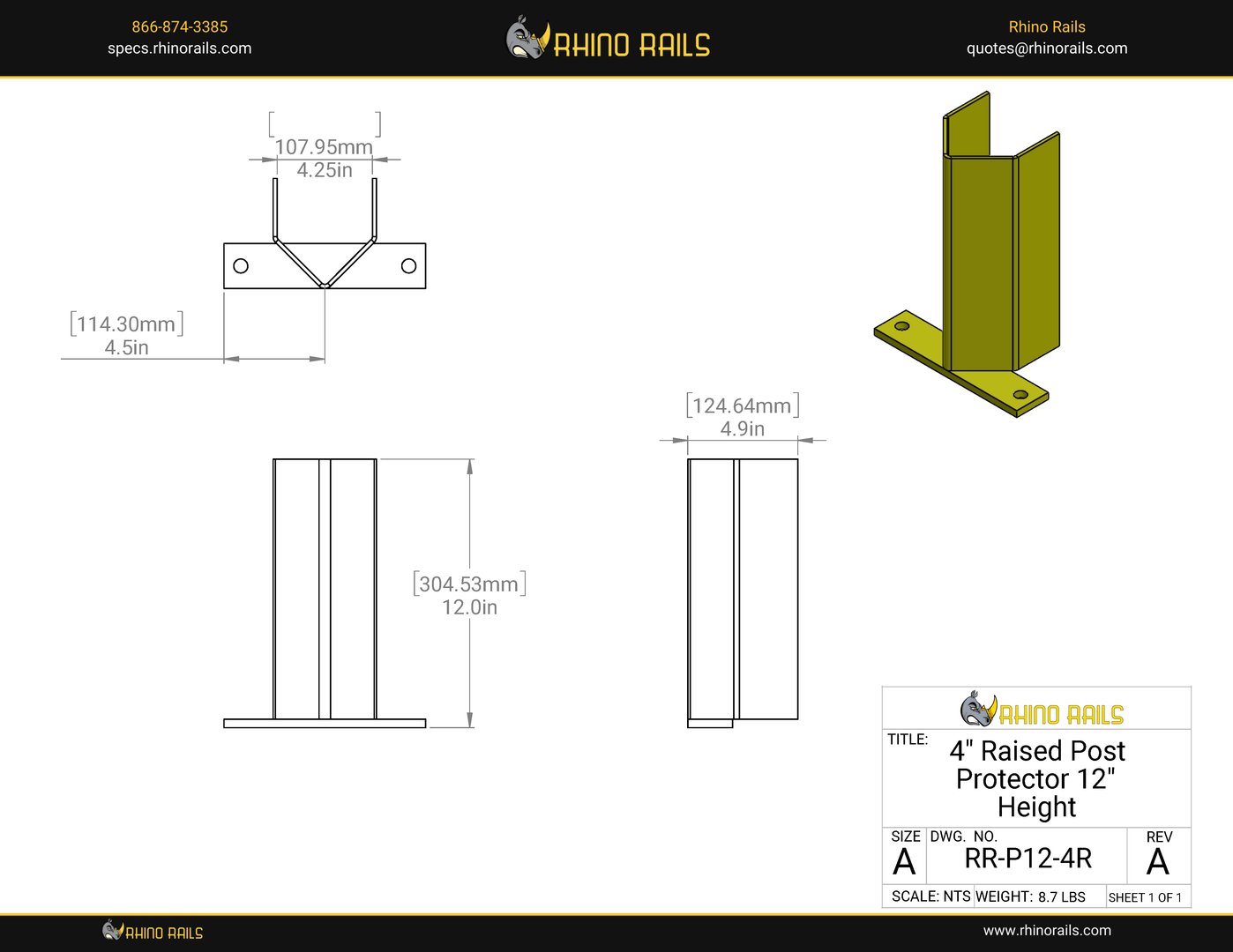 RR-P12-4R - Product Detail Drawing