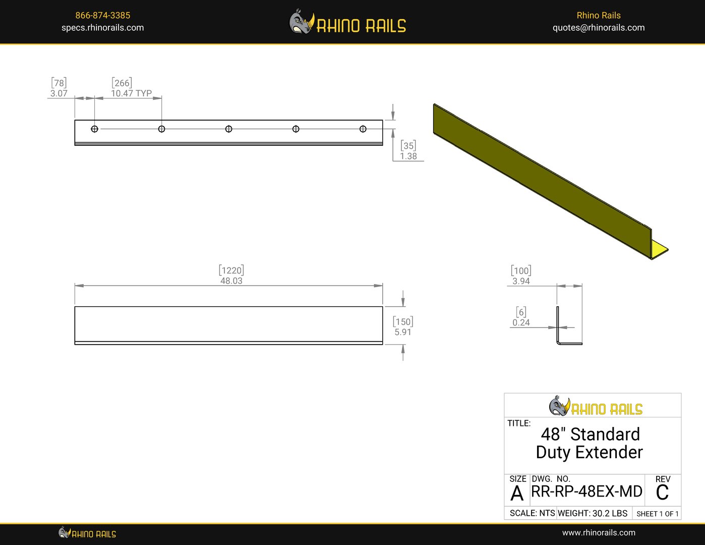 RR-RP-48EX-MD - Product Detail Drawing