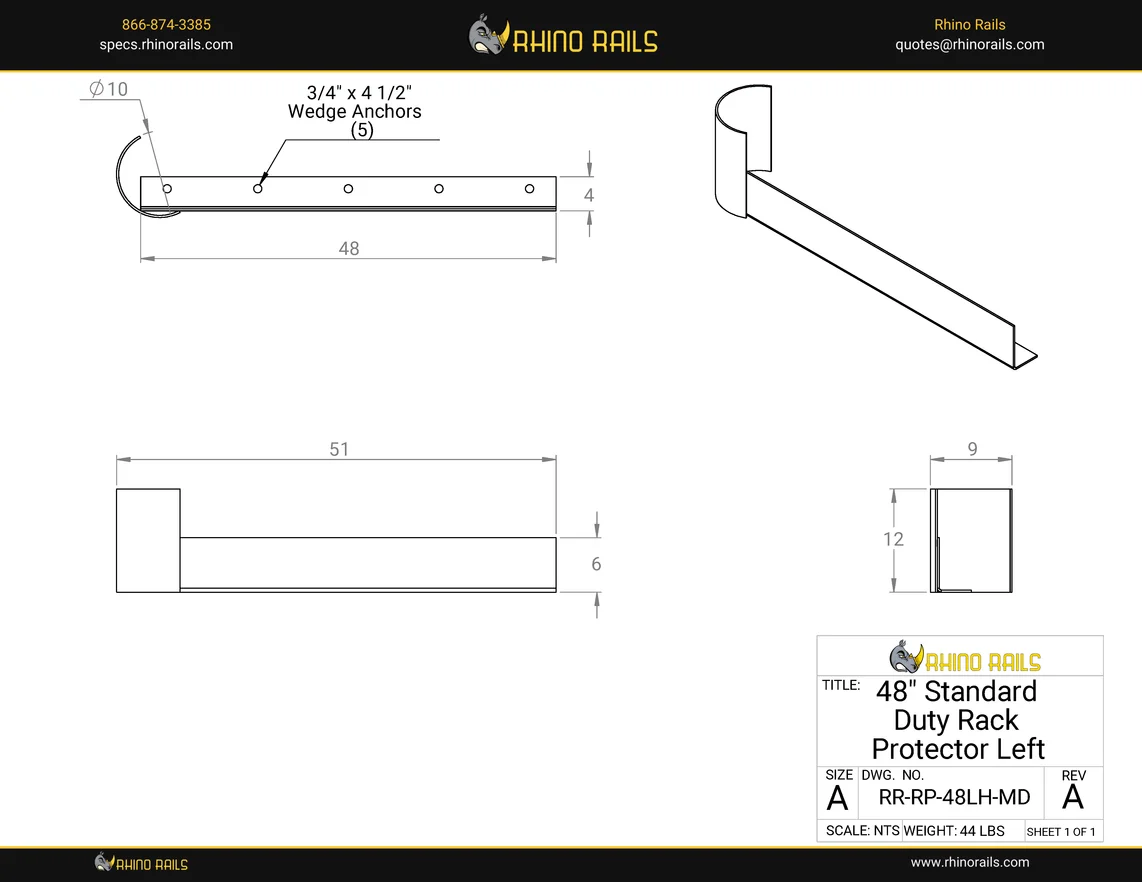 RR-RP-48LH-MD - Product Detail Drawing