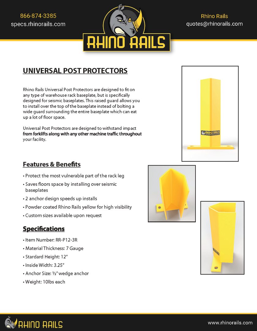 Universal Post Protector - Product Information Sheet