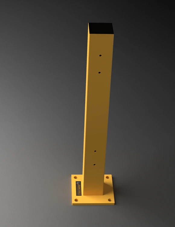 43in Guardrail Column with Standard Baseplate