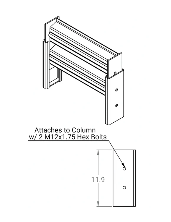 Rhino Rails Lift-Out Adapter for Guardrail (Pair)