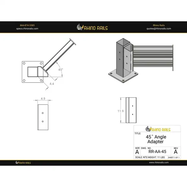 Adaptable Connection with 45-Degree Feature