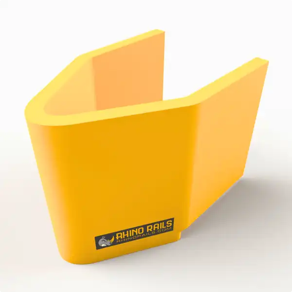 V-Nose Guard Post Protector in high-traffic warehouse setting