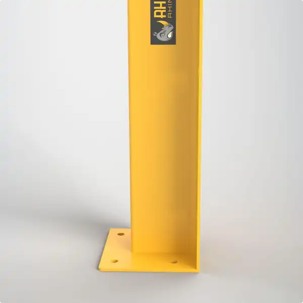 48in Tall Overhead Door Track Guard in action