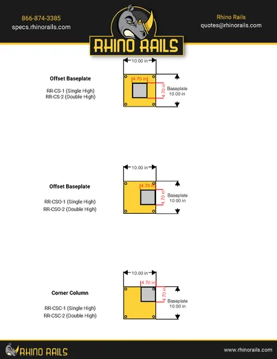 Guardrail Post - Baseplate Options