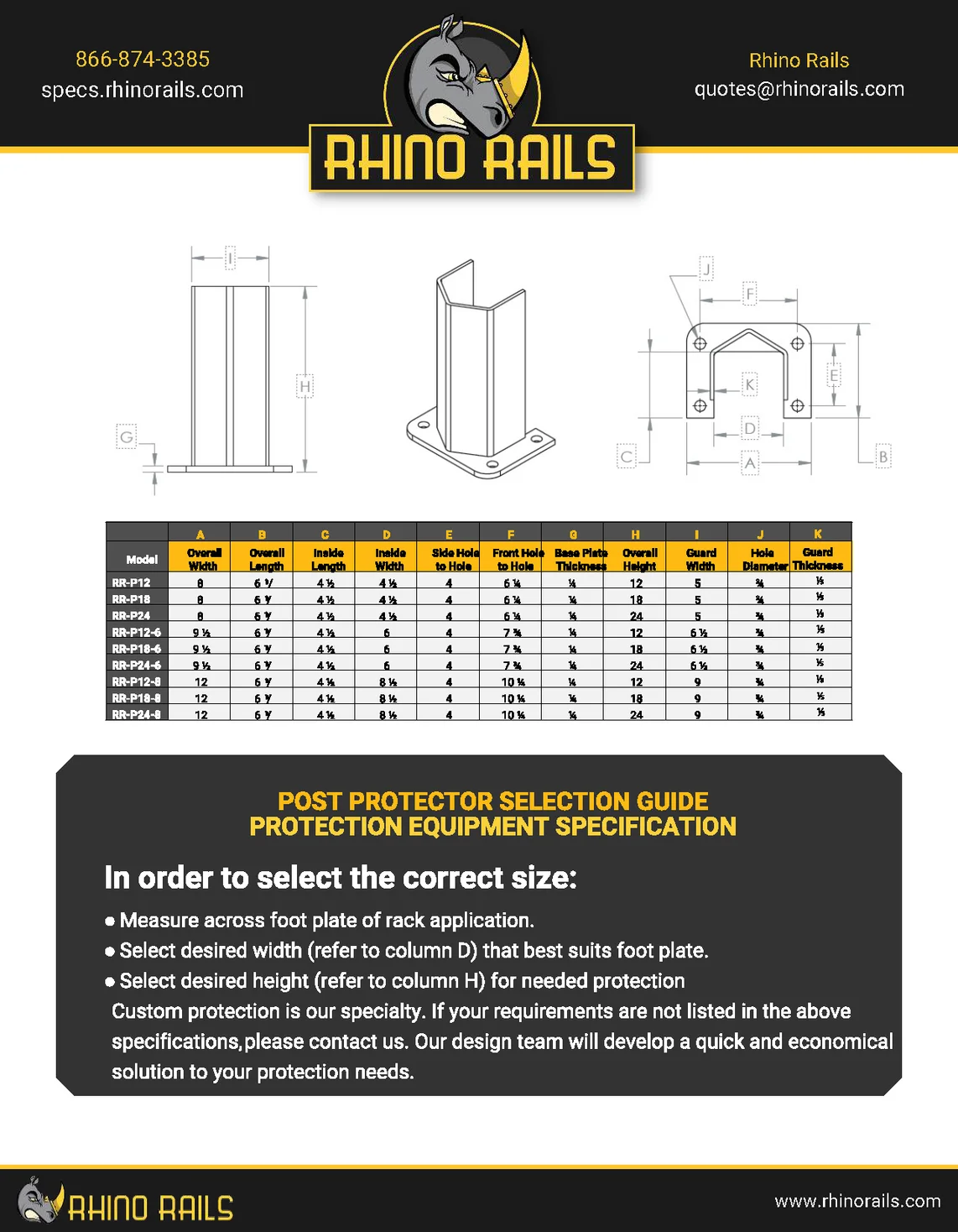 Post Protector - Product Information Sheet