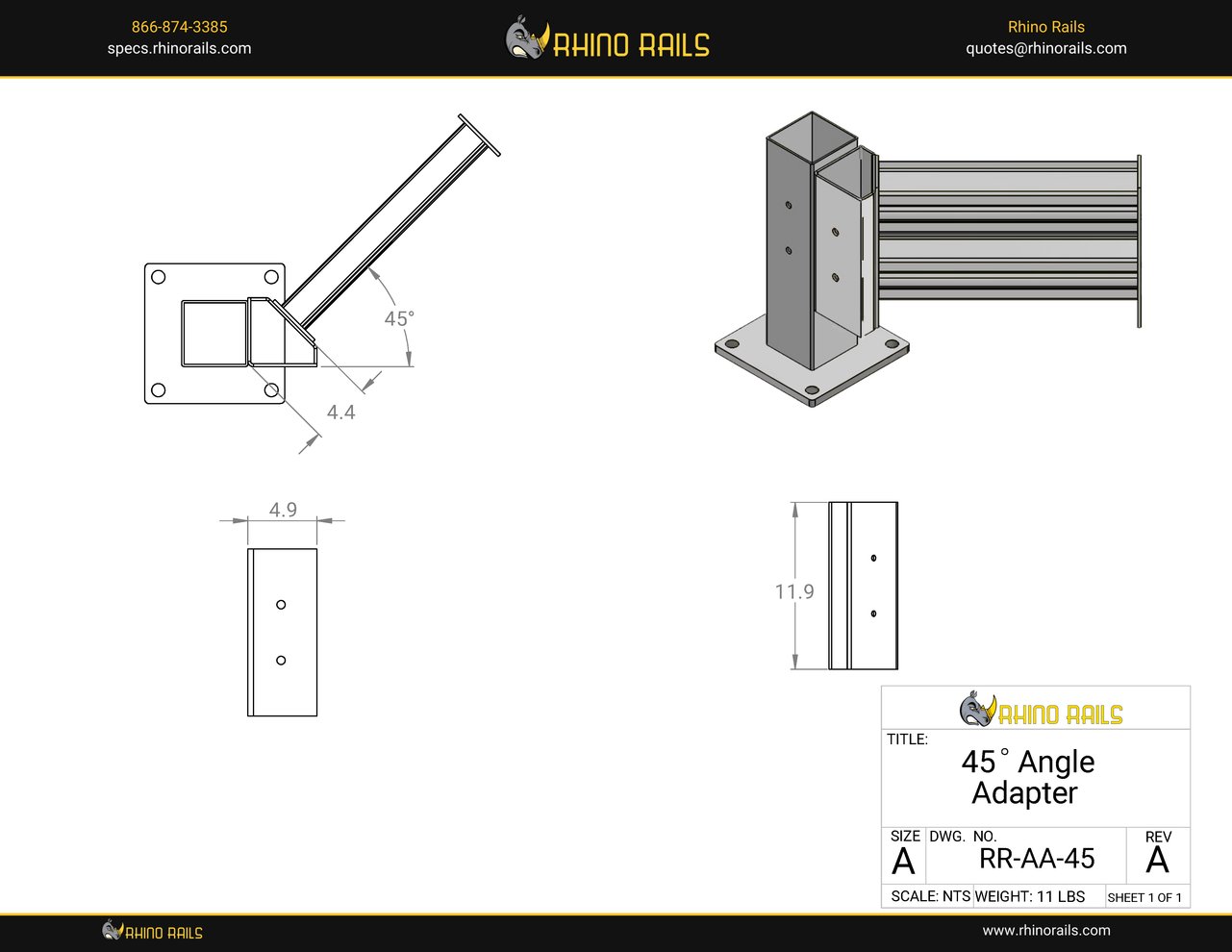 RR-BO-4-42MD - Product Detail Drawing - Photo