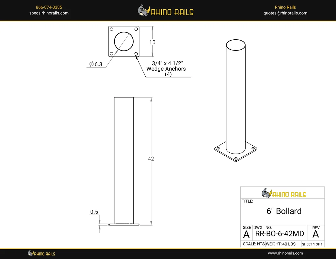 RR-BO-6-42MD - Product Detail Drawing