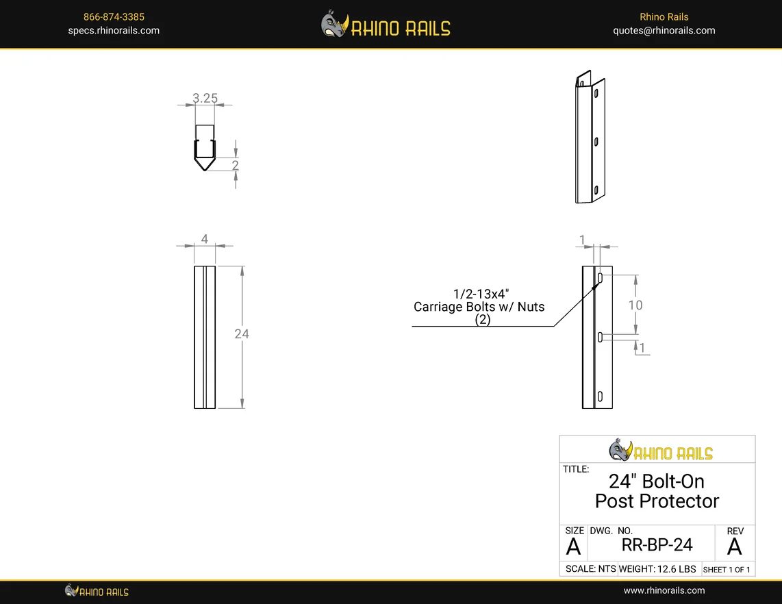 RR-BP-24 - Product Detail Drawing