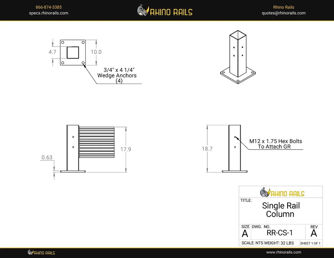 RR-CS-1 - Product Detail Drawing