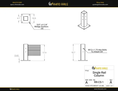 RR-CS-1 - Product Detail Drawing