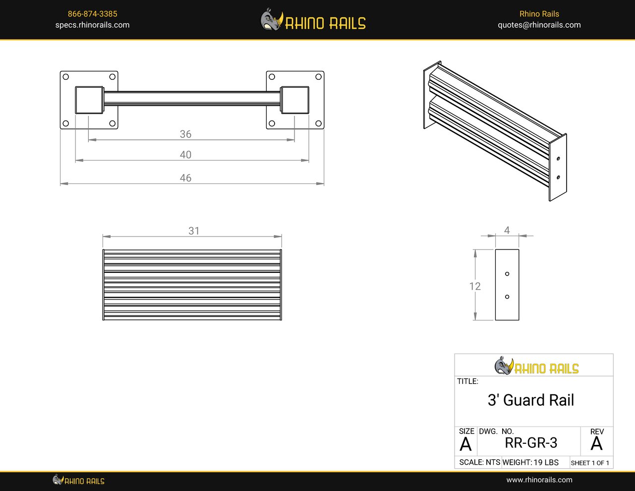 RR-GR-3 - Product Detail Drawing - Photo