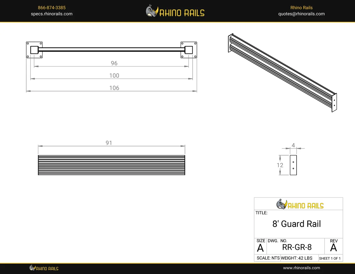 RR-GR-8 - Product Detail Drawing