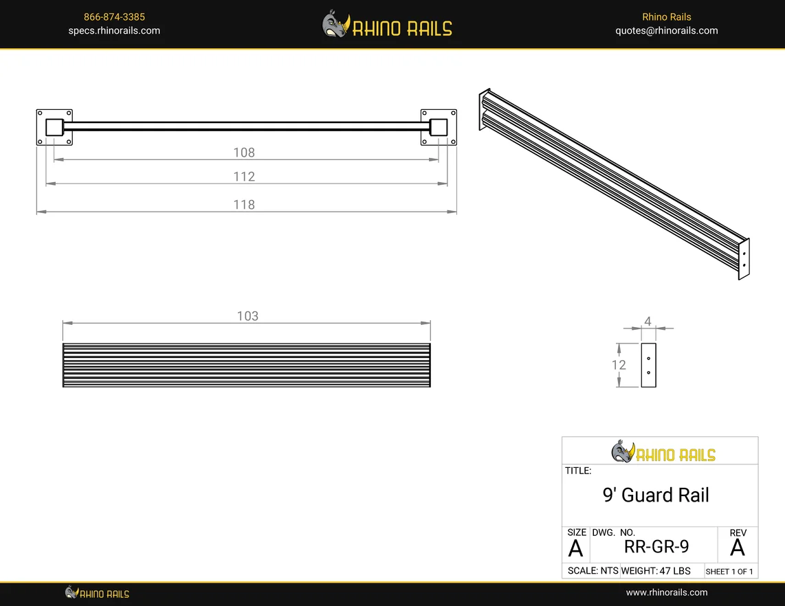 RR-GR-9 - Product Detail Drawing