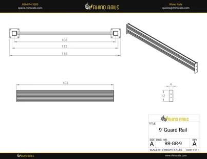 RR-GR-9 - Product Detail Drawing