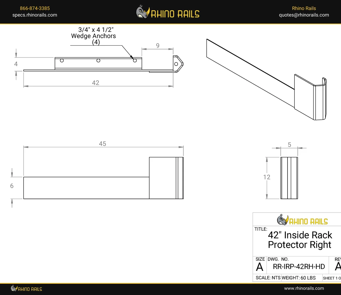 RR-IRP-42RH-HD - Product Detail Drawing
