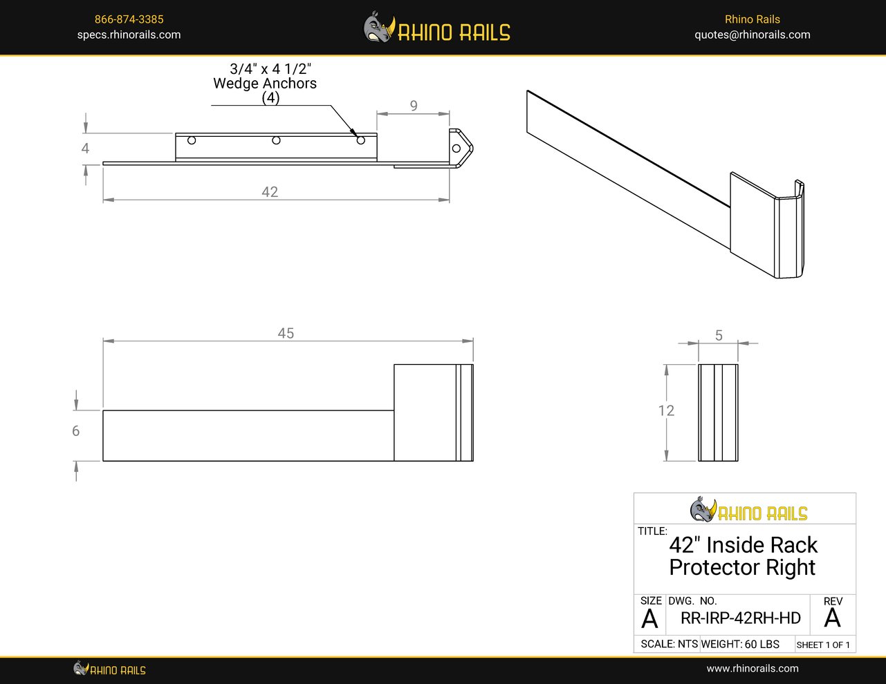 RR-IRP-42RH-HD - Product Detail Drawing - Photo