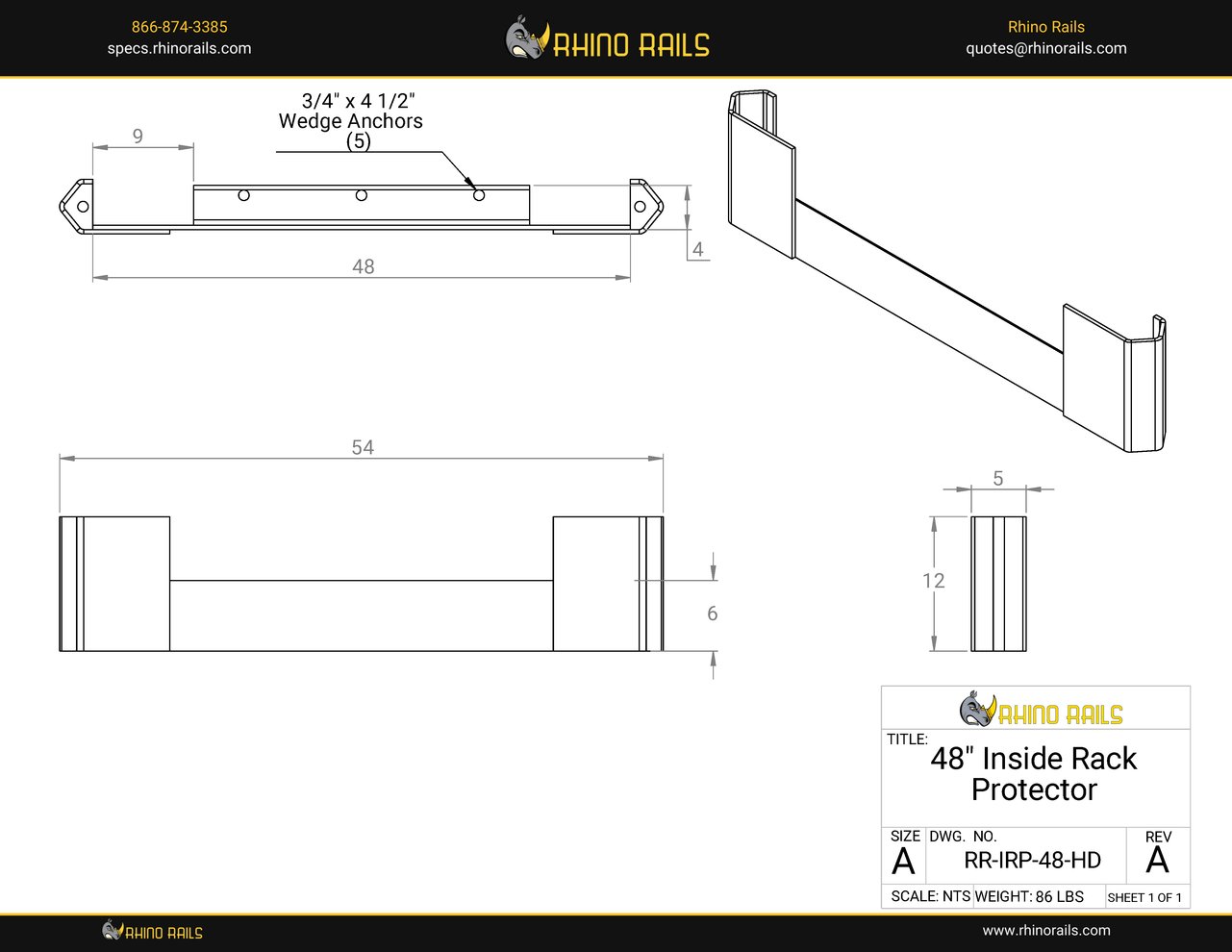 RR-IRP-48-HD - Product Detail Drawing - Photo