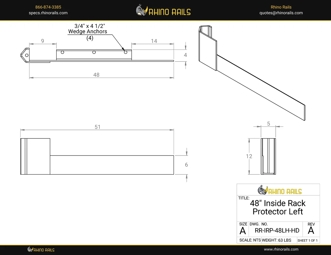 RR-IRP-48LH-HD - Product Detail Drawing