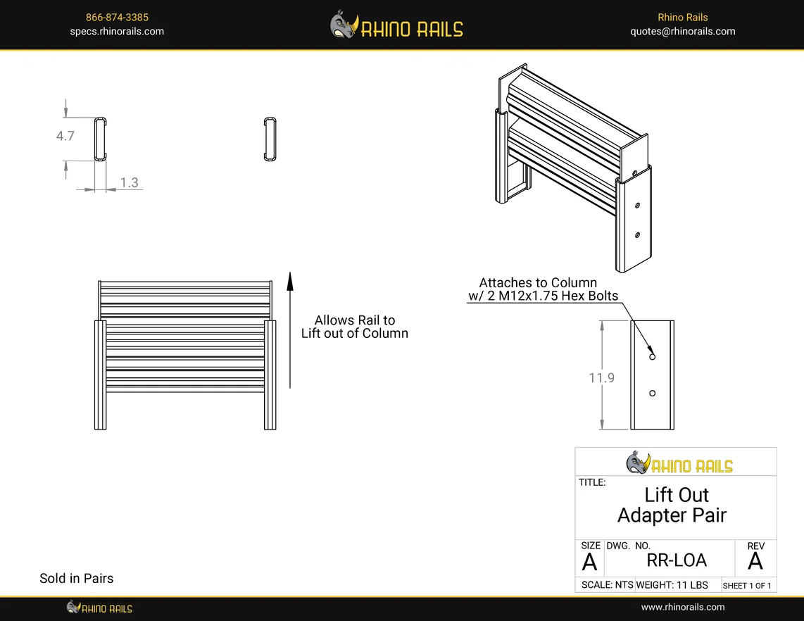 RR-LOA - Product Detail Drawing