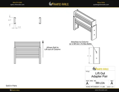RR-LOA - Product Detail Drawing
