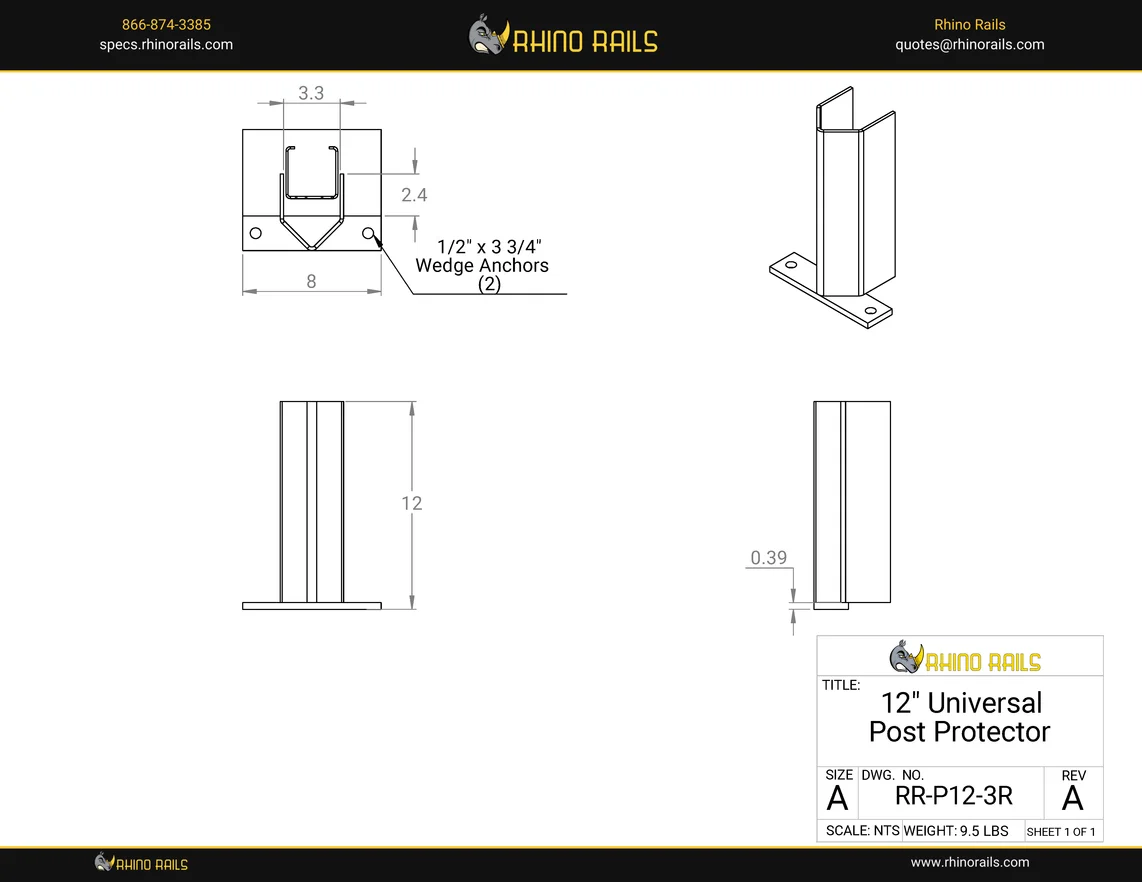 RR-P12-3R - Product Detail Drawing