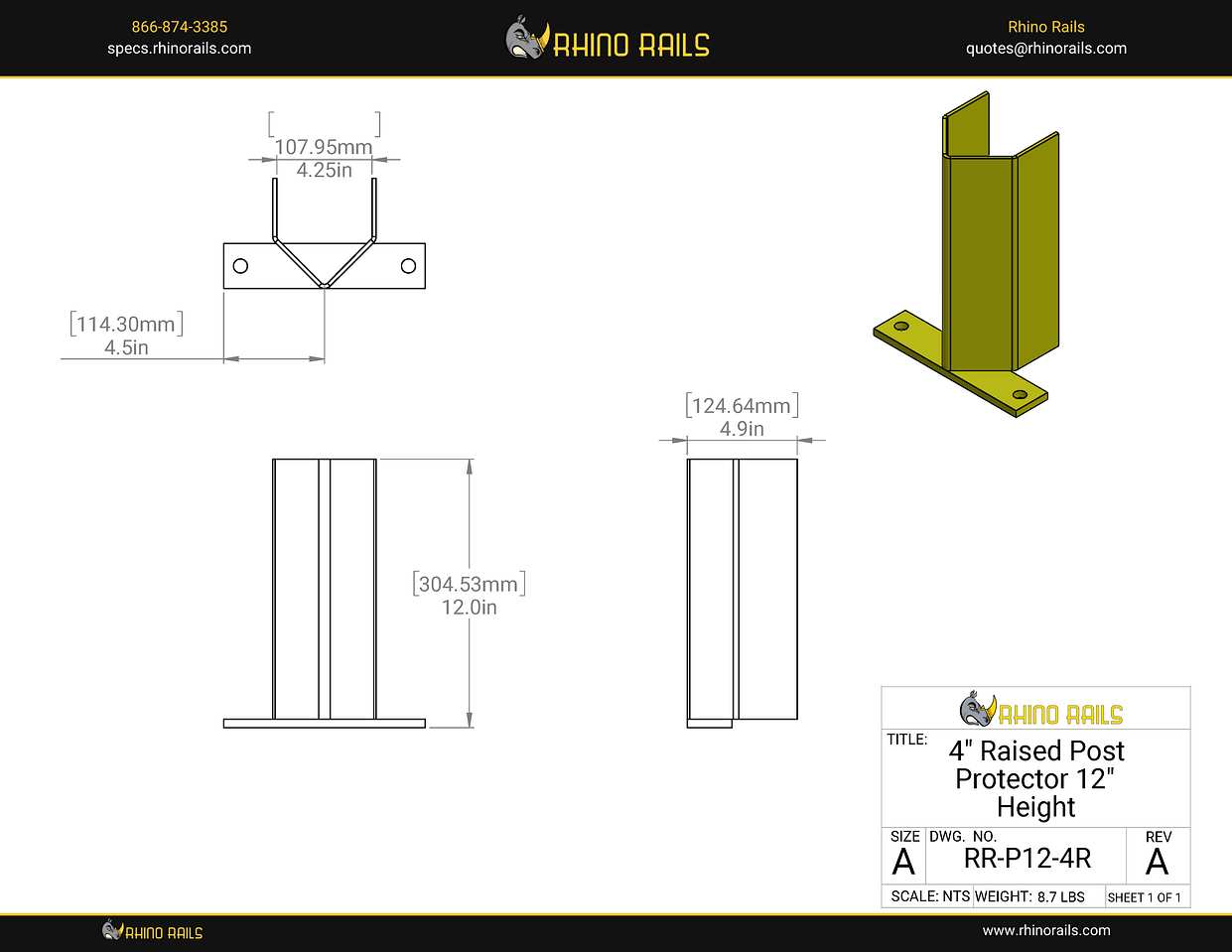 RR-P12-4R - Product Detail Drawing - Photo
