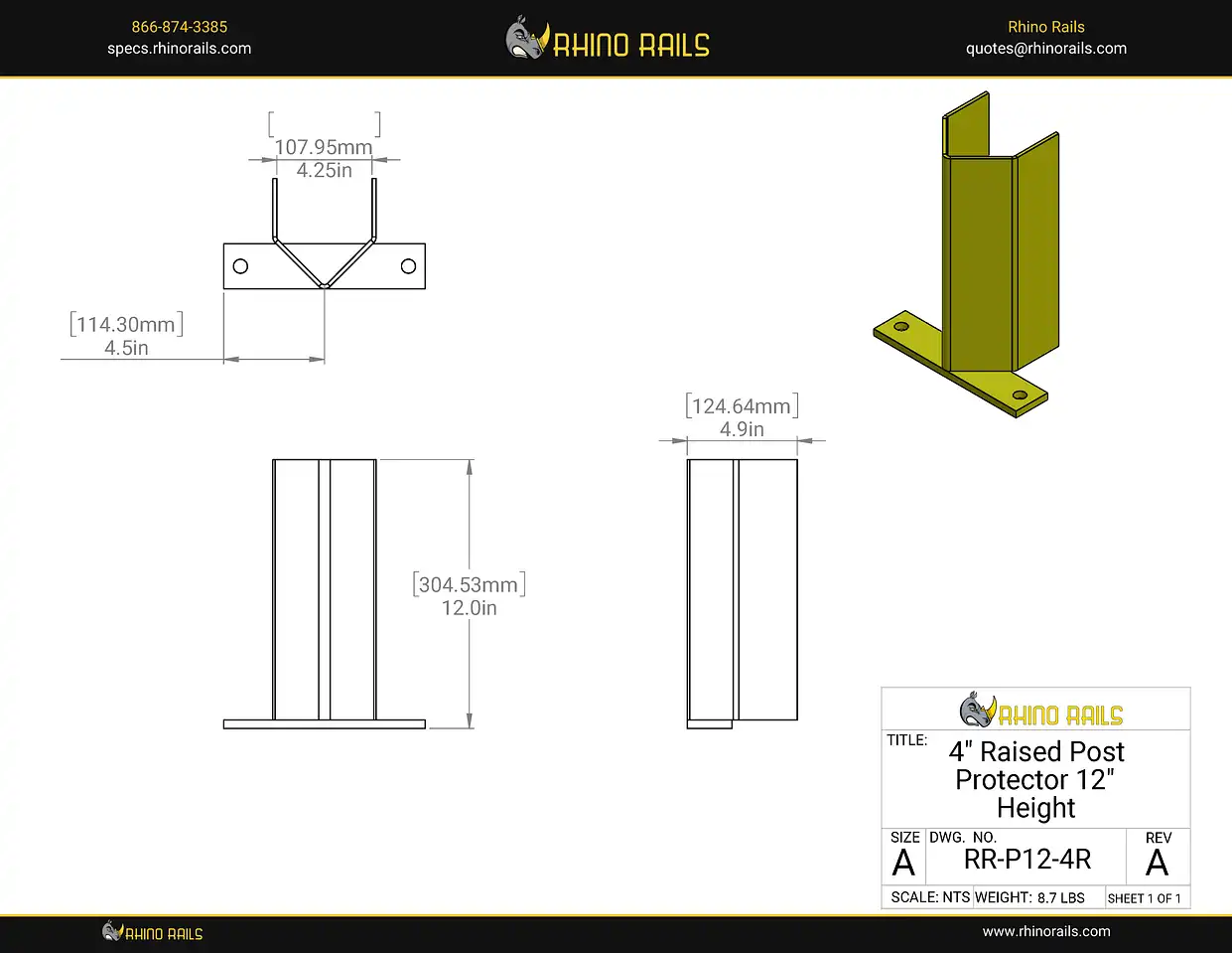 RR-P12-4R - Product Detail Drawing