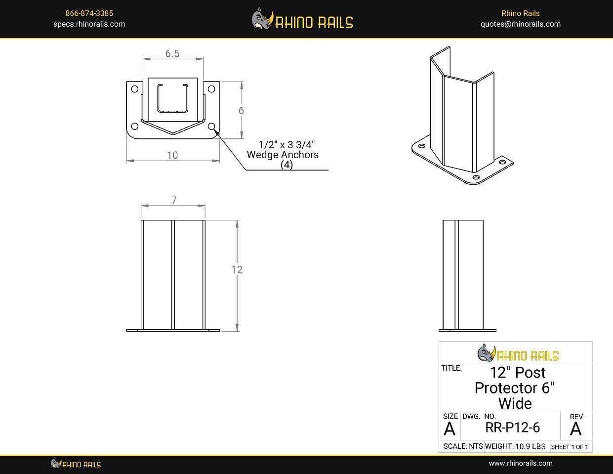 RR-P12-6 - Product Detail Drawing - Photo