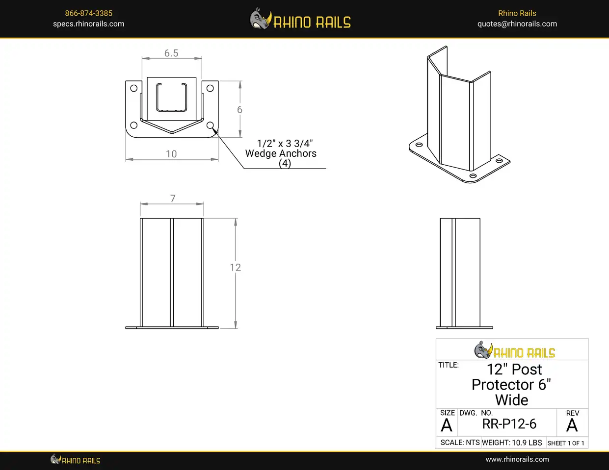 RR-P12-6 - Product Detail Drawing