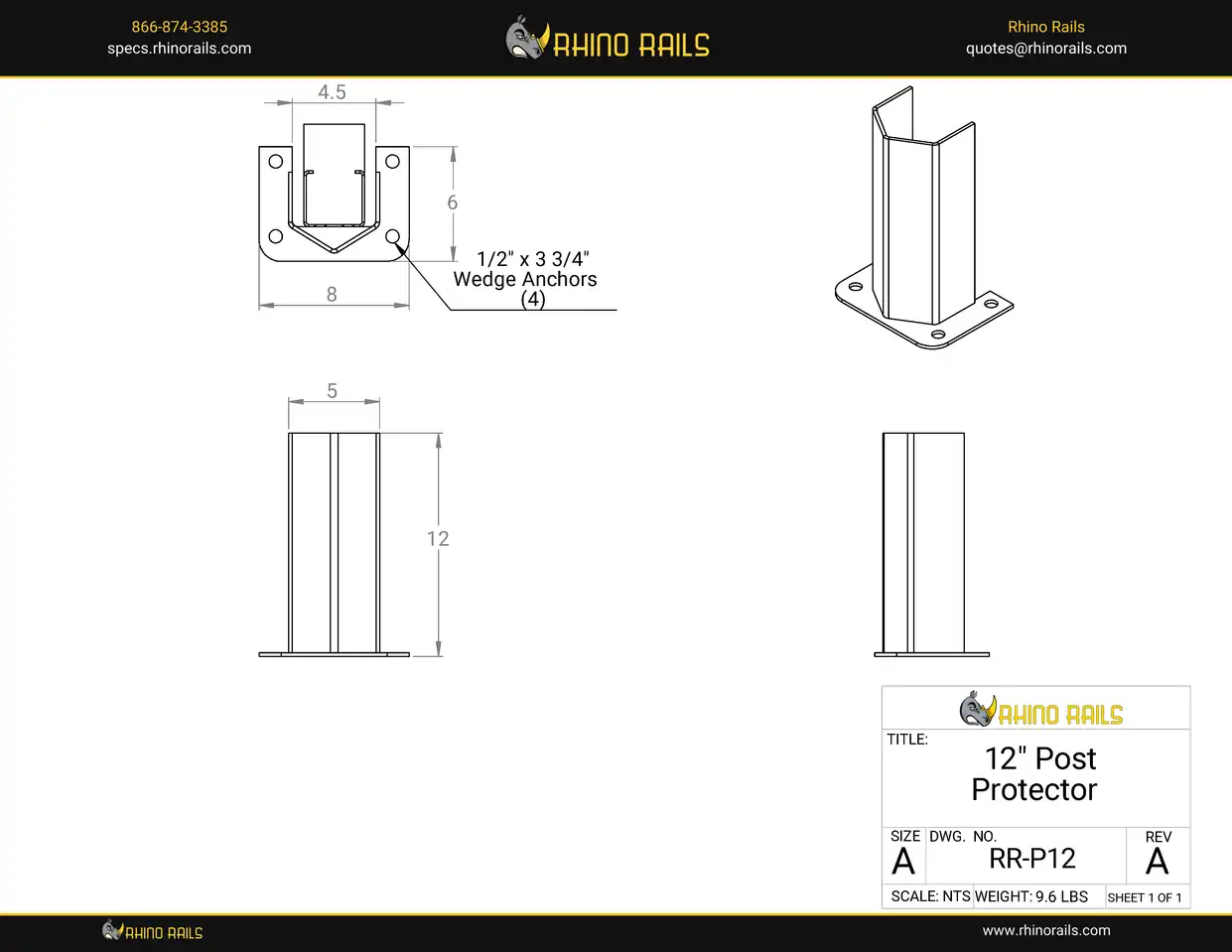 RR-P12 - Product Detail Drawing