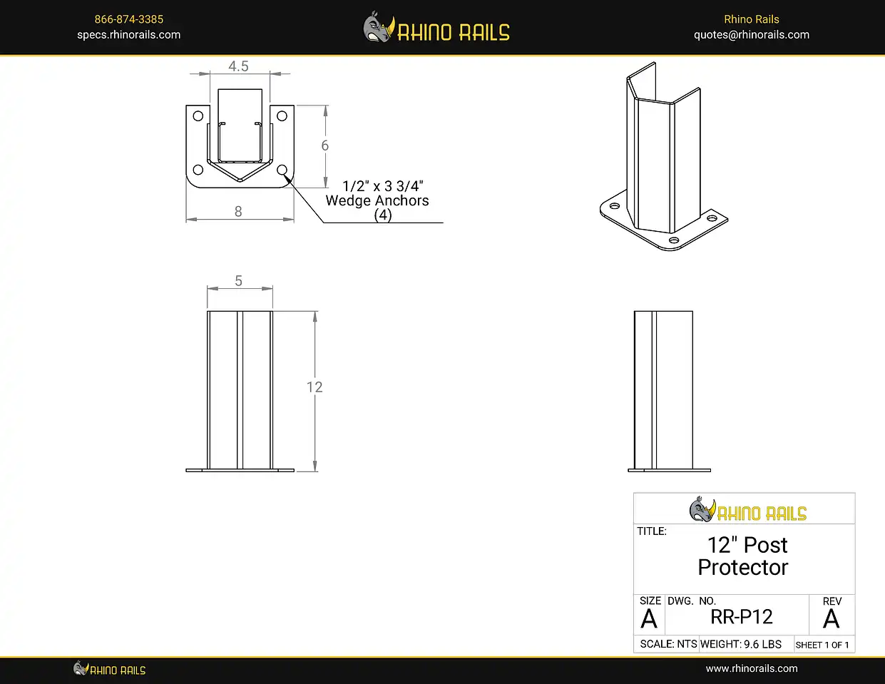 RR-P12 - Product Detail Drawing
