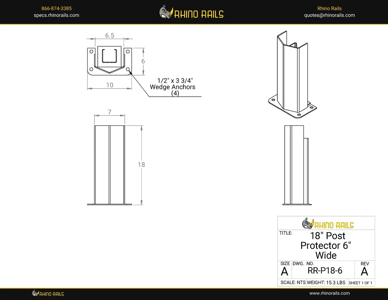 RR-P18-6 - Product Detail Drawing