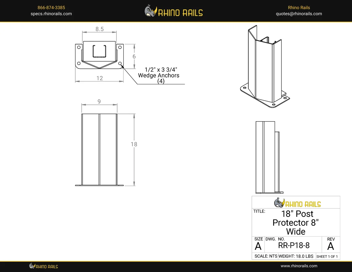 RR-P18-8 - Product Detail Drawing