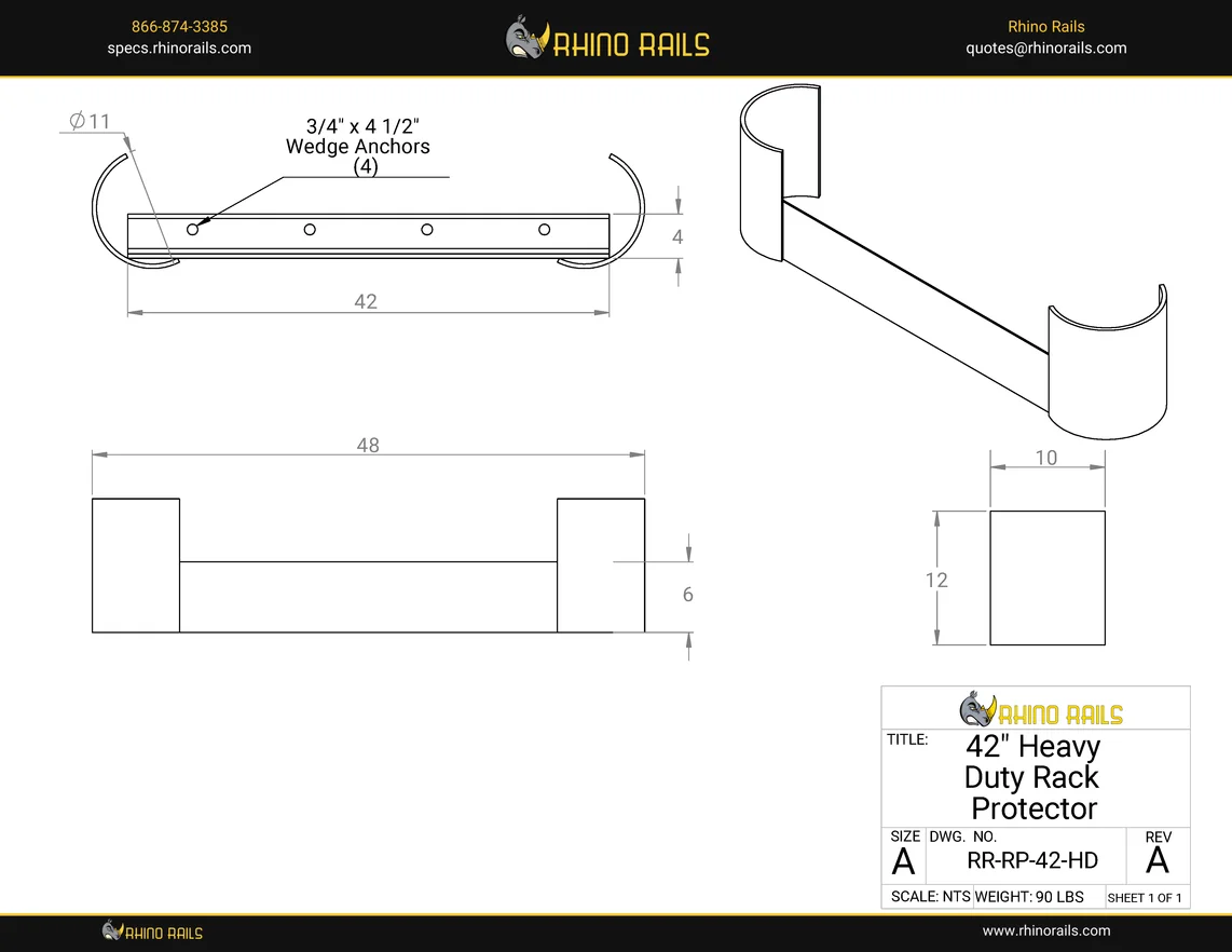 RR-RP-42LH-HD - Product Detail Drawing