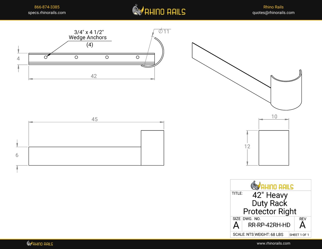 RR-RP-42RH-HD - Product Detail Drawing - Photo