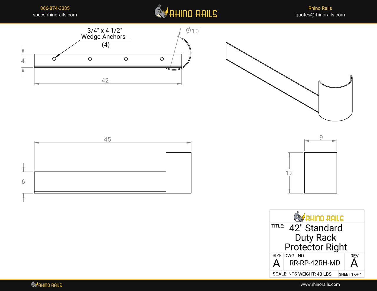 RR-RP-42RH-MD - Product Detail Drawing - Photo