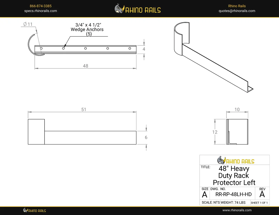 RR-RP-48LH-HD - Product Detail Drawing