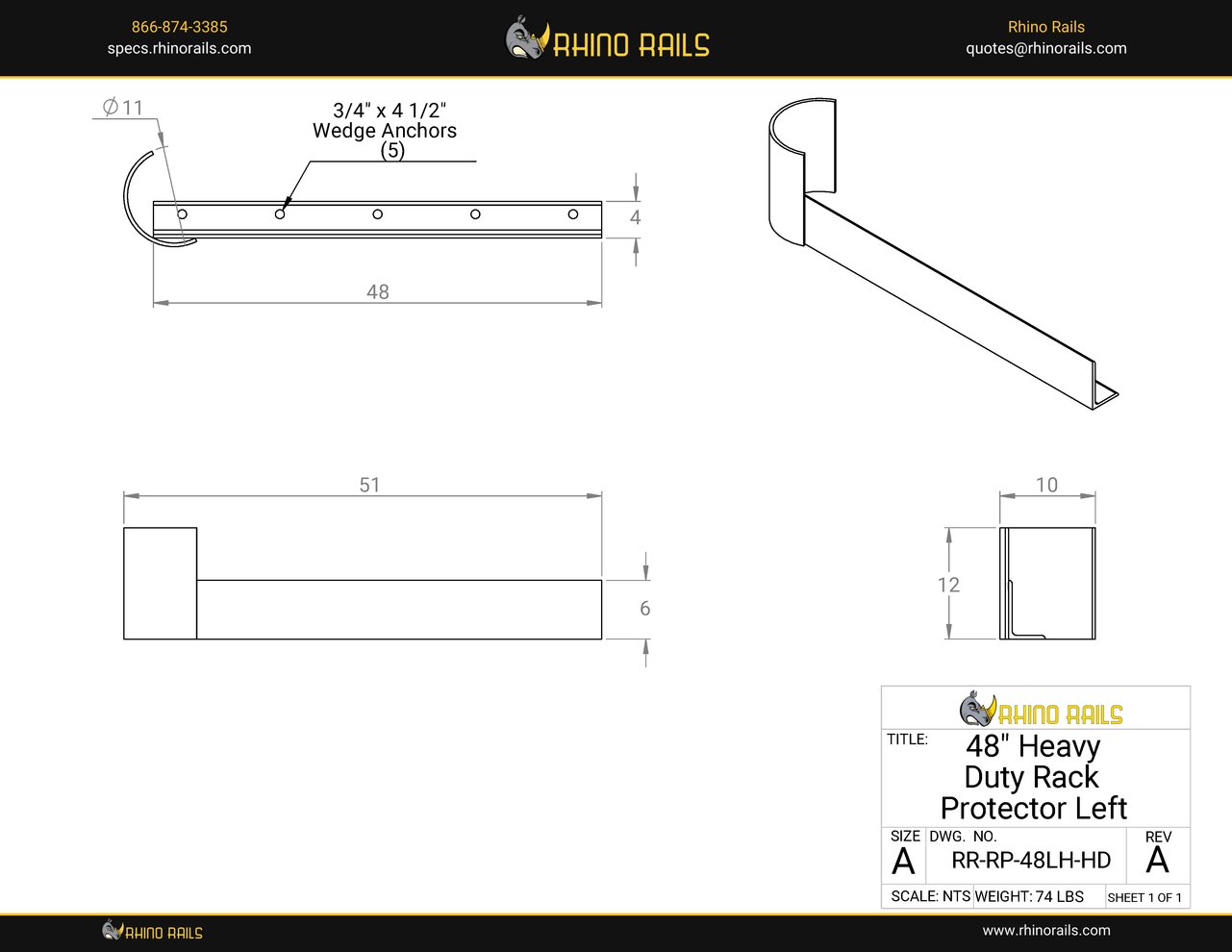 RR-RP-48LH-HD - Product Detail Drawing - Photo