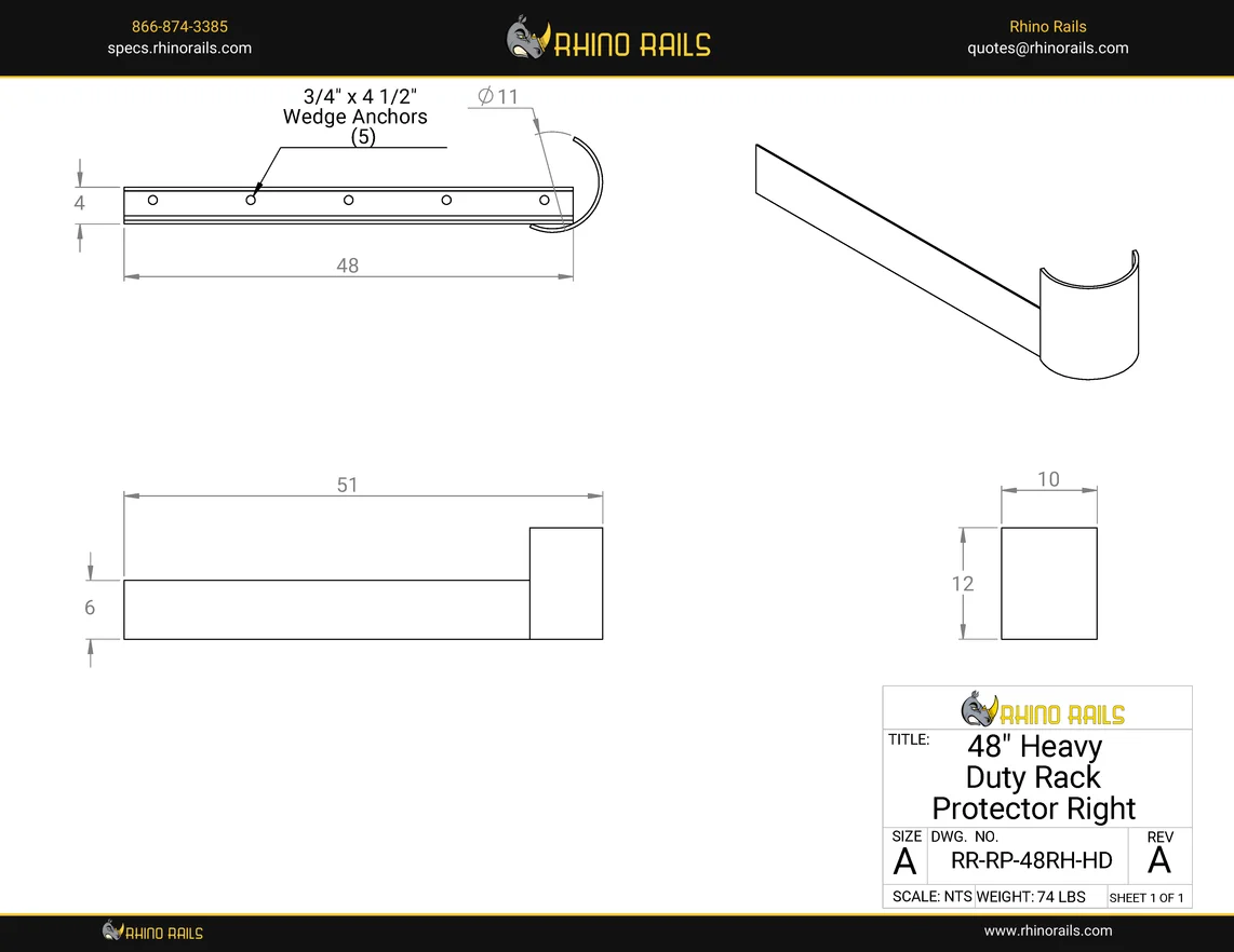 RR-RP-48RH-HD - Product Detail Drawing