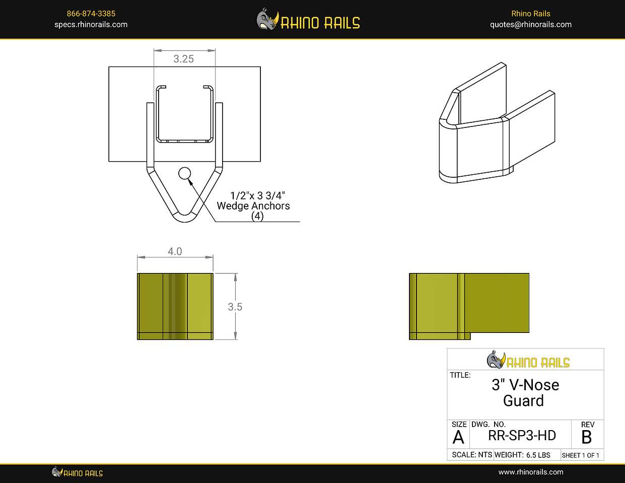 RR-SP4-HD - Product Detail Drawing - Photo