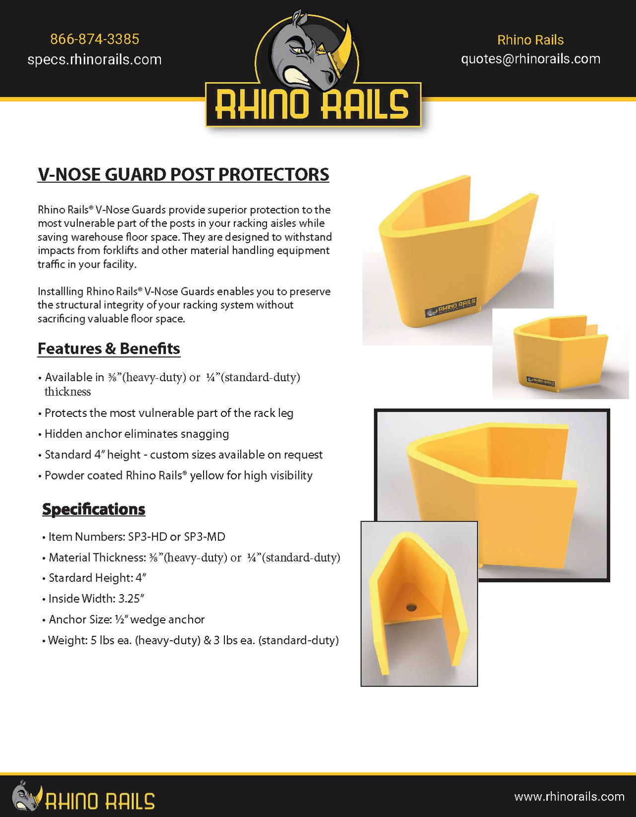 V Nose Guard - Product Information Sheet - Photo