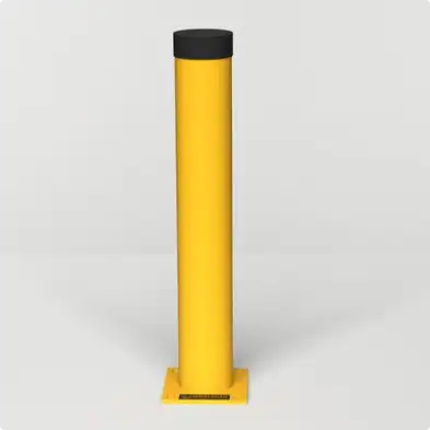 Rhino Rails 42in Tall Surface Mount Steel Bollard with Cap